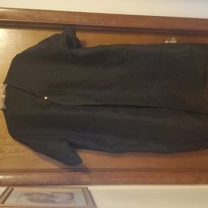 Black Short Sleeve Hair Salon Barber Client Robe L